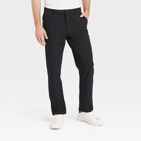 Open Box - Goodfellow & Co - Men's Relaxed Travel Trousers - Goodfel Black - Picture 1 of 3